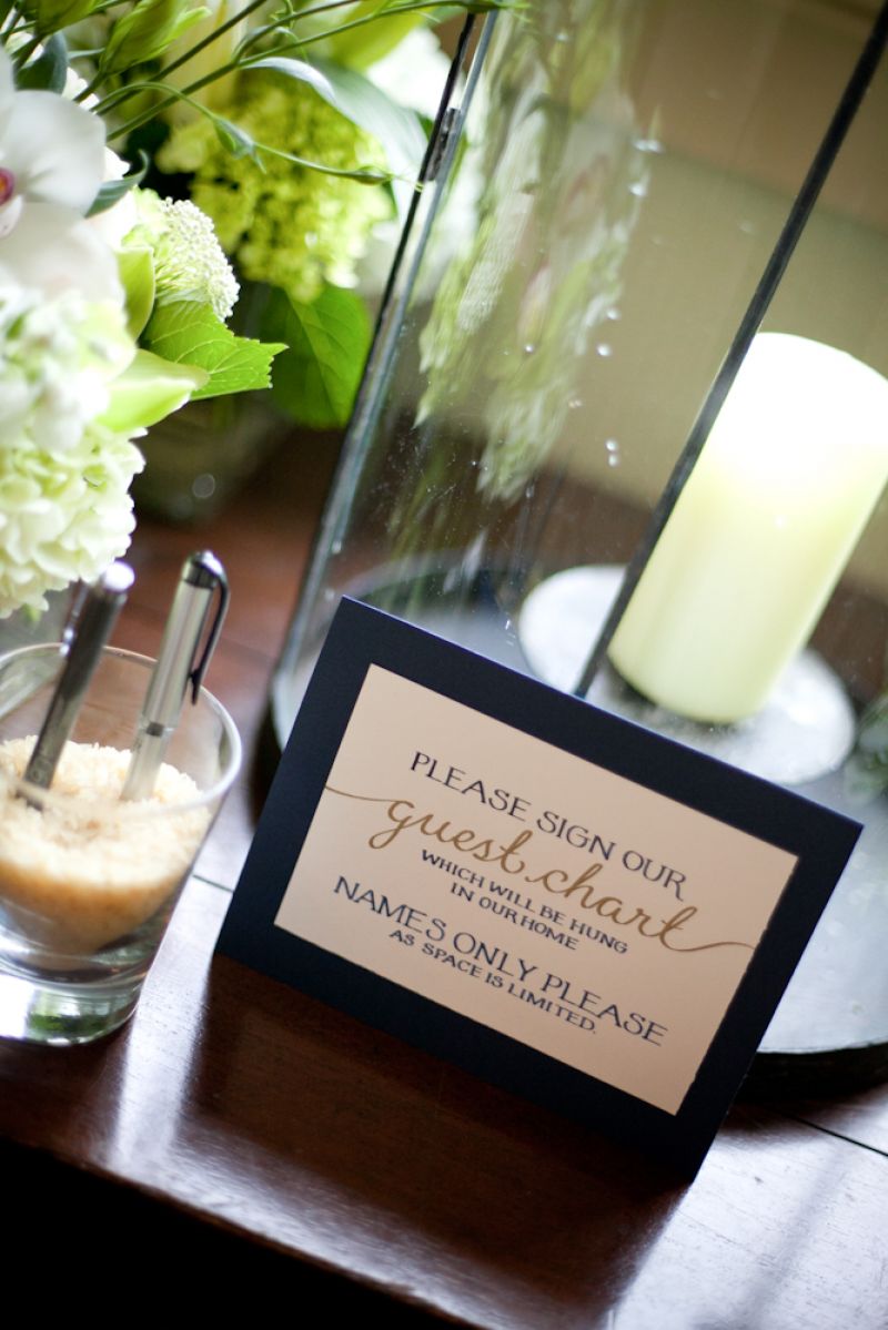 MAP IT OUT: In lieu of a guest book, John had the idea to lay out a map of the Lowcountry for guests to sign.