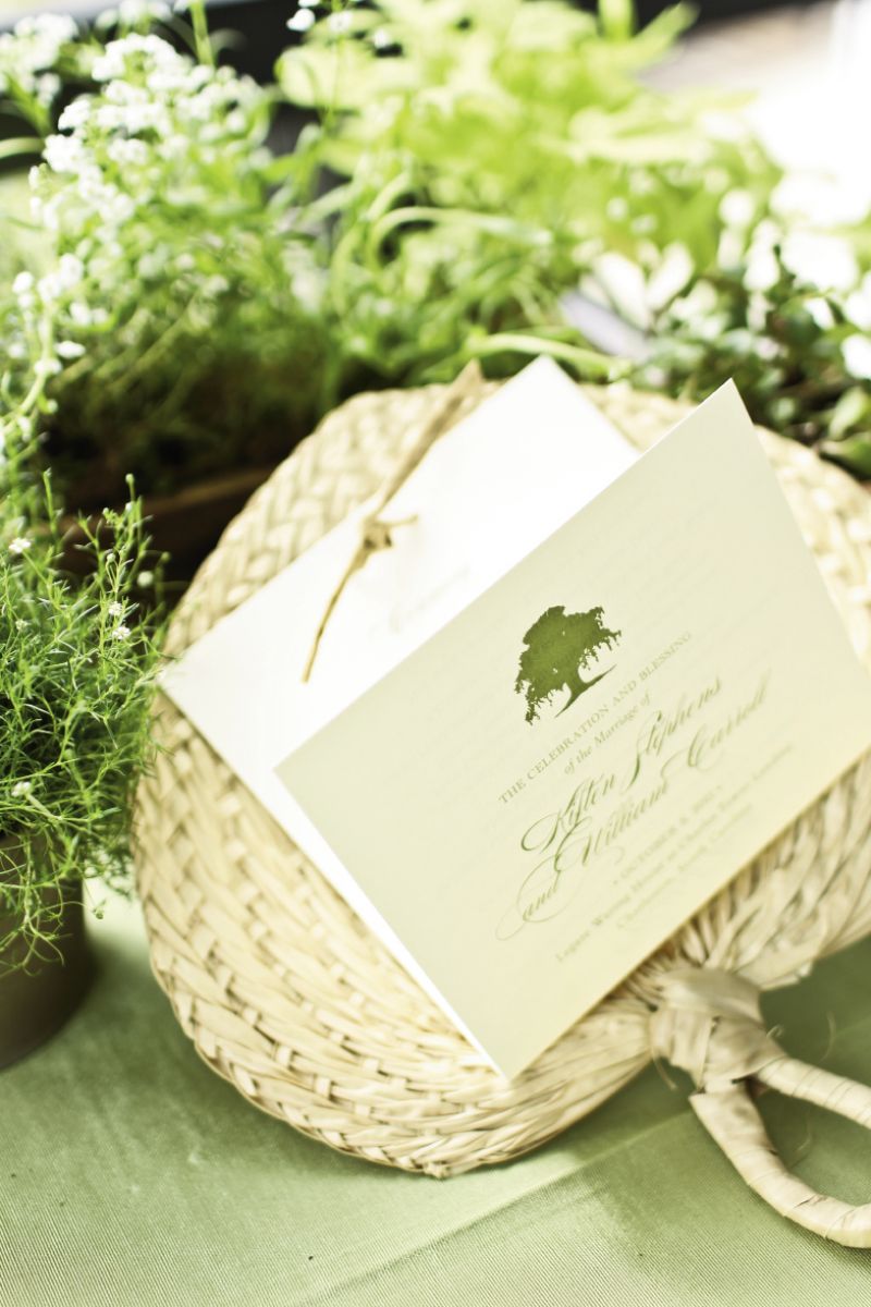 DETAILS COUNT: To add Lowcountry flair, Hannah Alexander of WED tied programs to palm frond fans.