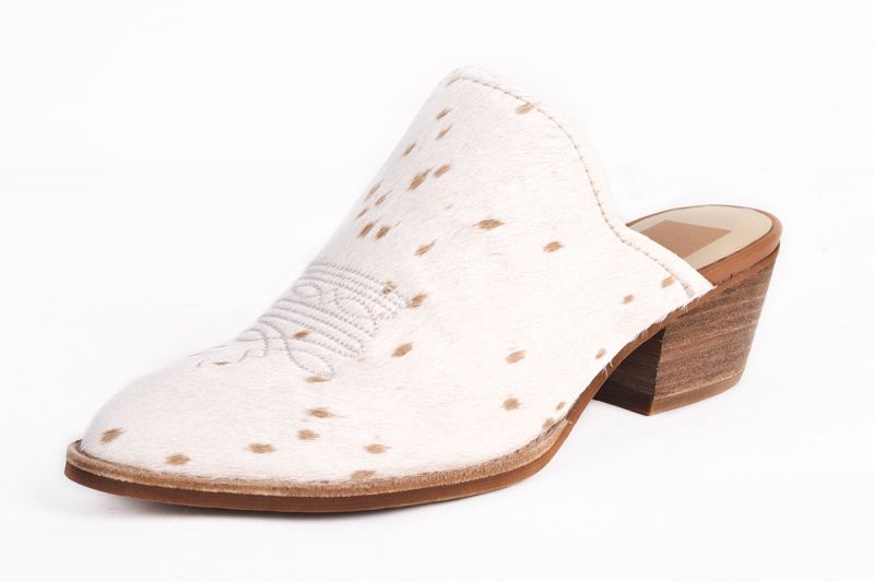 Dolce Vita “Shiloh” calf hair heel in &quot;sand,&quot; $150 at Shoes on King