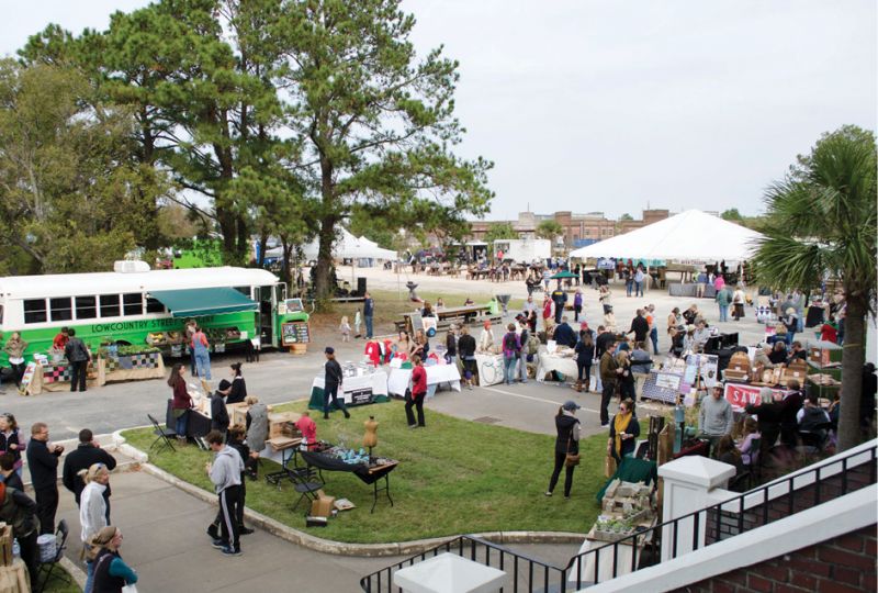 Despite chilly temps, people came out in droves to the third annual  Lowcountry Local First block party.