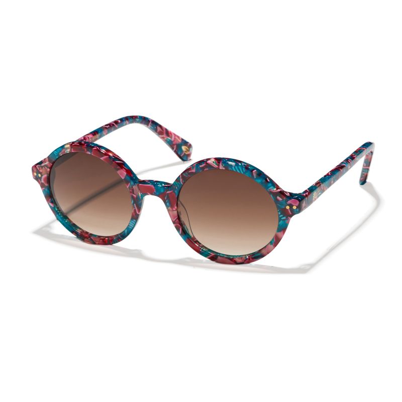 Lele Sadoughi “East Village Round“ sunglasses in “Flamingo Pink,“ $165 at White&#039;s Mercantile