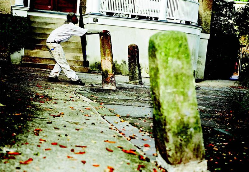 The mooring posts on Church Street