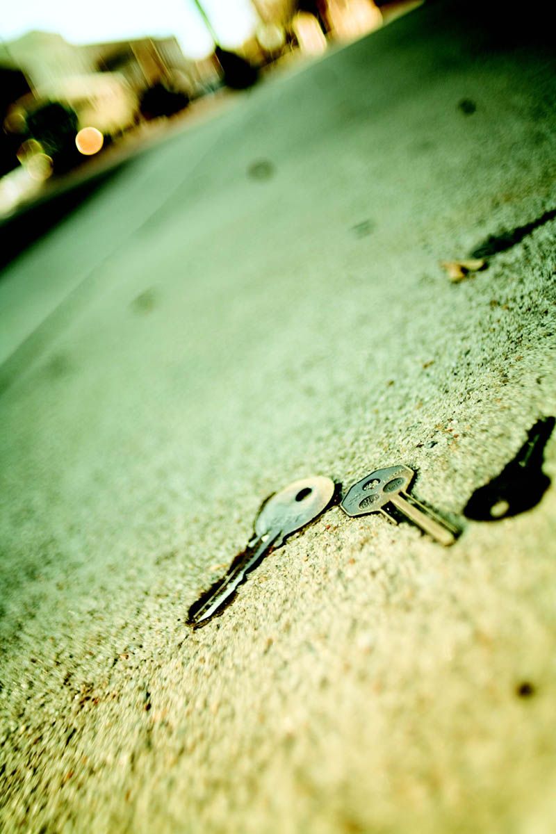 The keys embedded in the sidewalk in front of Jantzen Lock &amp; Safe Company on Meeting Street