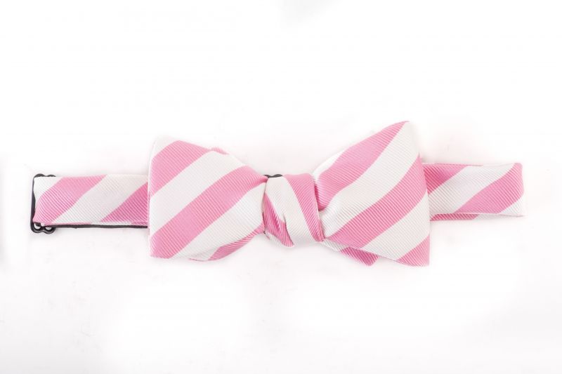 R. Hanauer silk “Bar Stripes” bow tie, $55 at M. Dumas &amp; Sons