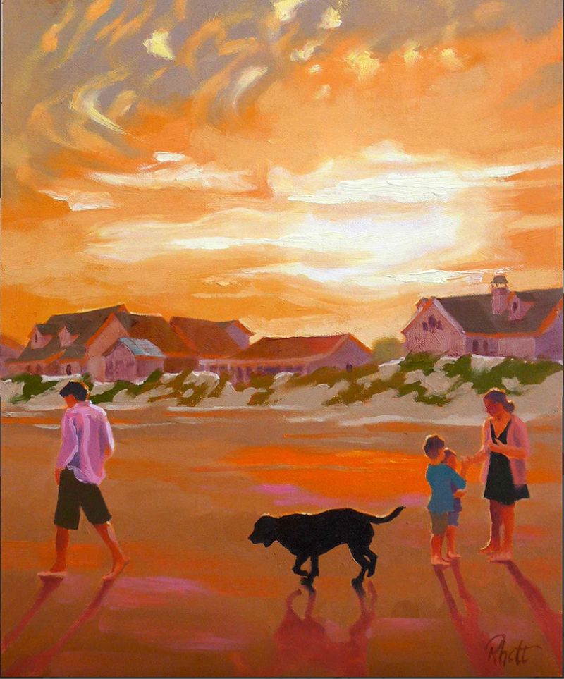 Sundown, Folly (oil on canvas, 14 X 11 inches, 2018)