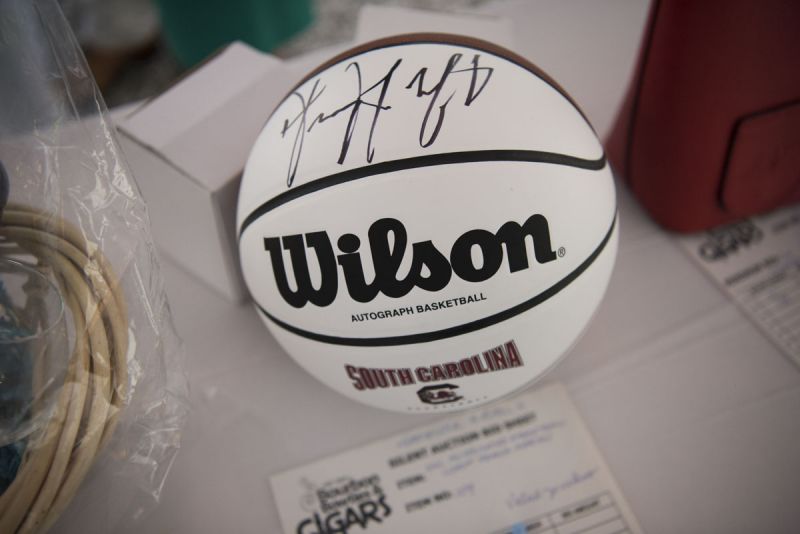 An autographed basketball up for auction