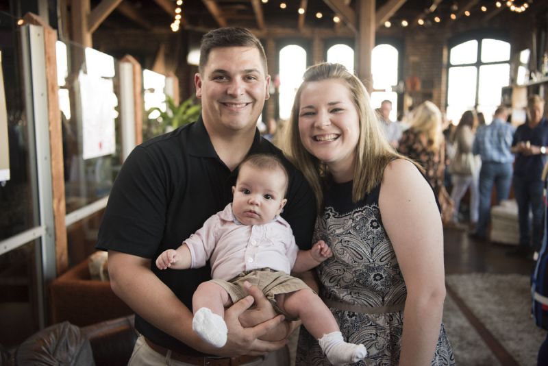 Jerrid and Beth Riley with their son, Emmett