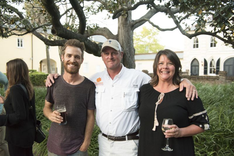 John Warren of Spade and Clover, Brian Ward of Clemson’s Coastal Research and Education Center, and his wife, Margaret