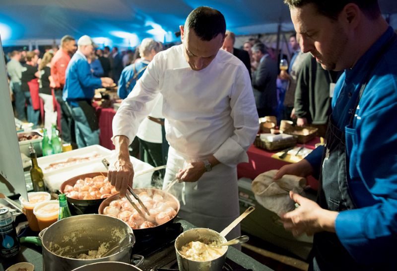 Local chefs cooked up tasty fare all night.