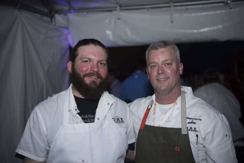 Chefs Massie Valentine and Jeremiah Bacon from Oak Steakhouse