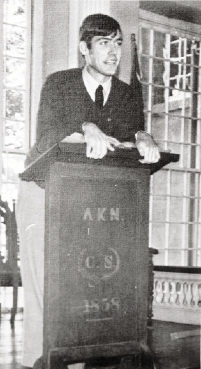 Leadership 101: McConnell honed his public speaking and political finesse as president of the student government association during his senior year. “The college taught me how to be a leader,” he says.
