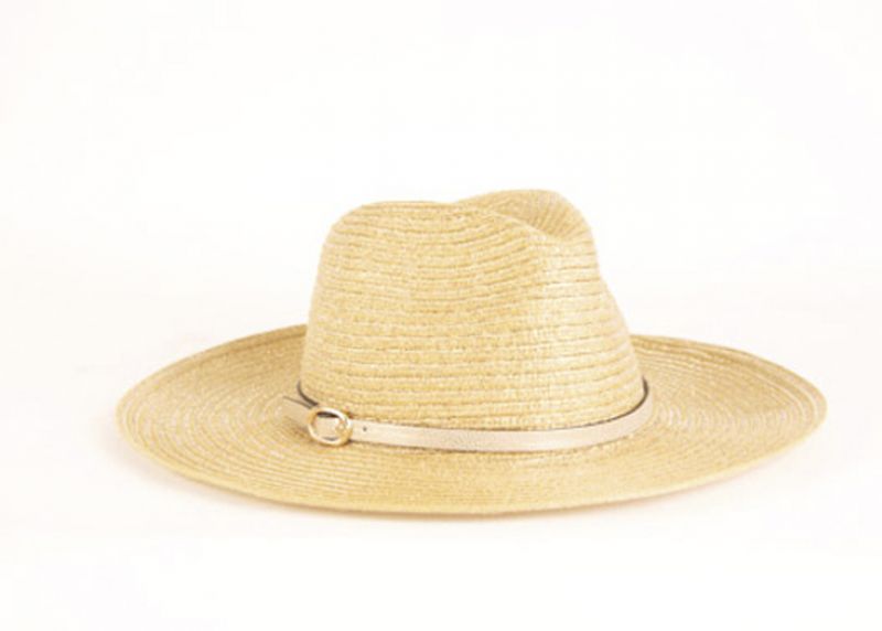 Maris Dehart metallic gold summer straw hat, $34 at Maris Dehart