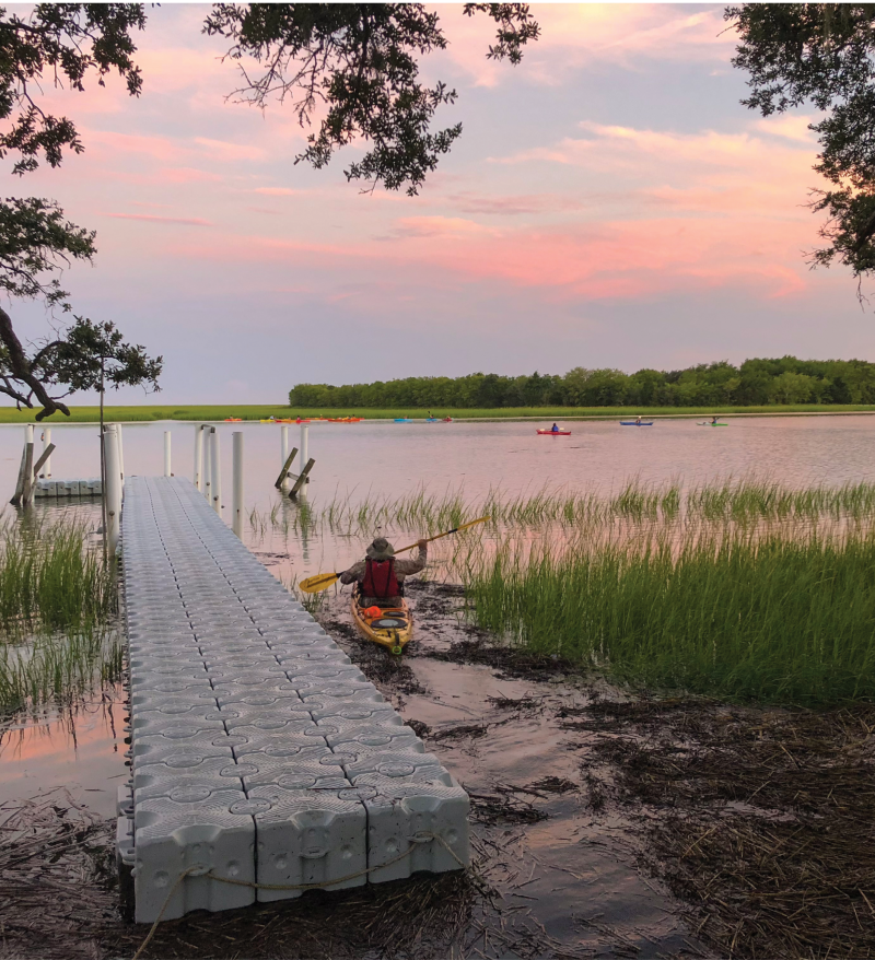 Paddle the Intracoastal Waterway and Awendaw Creek with Nature Adventure Outfi tters and watch the moon rise.
