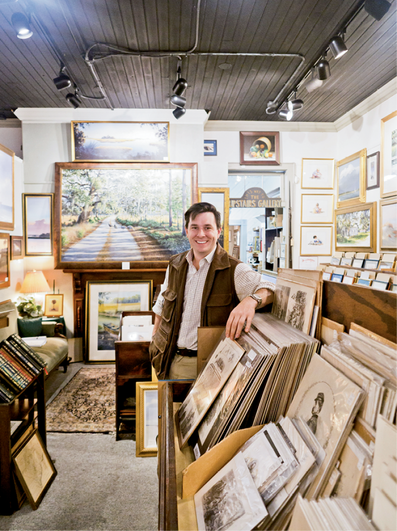 Artist William Rhett III at the Rhett Gallery on Bay Street