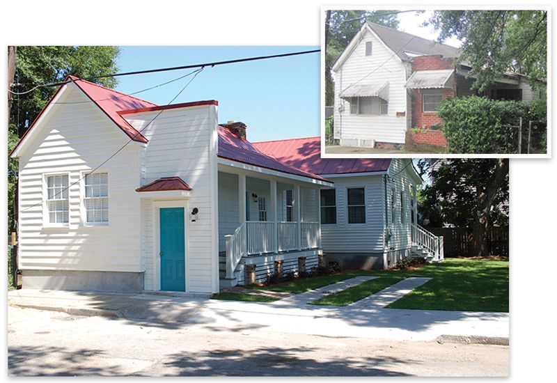Before &amp; After: This historical freedman’s cottage on Romney Street was fully restored by HCF in partnership with the City of Charleston, as part of HCF’s Neighborhood Revitalization Initiative. Next door is the Romney Street Urban Garden.