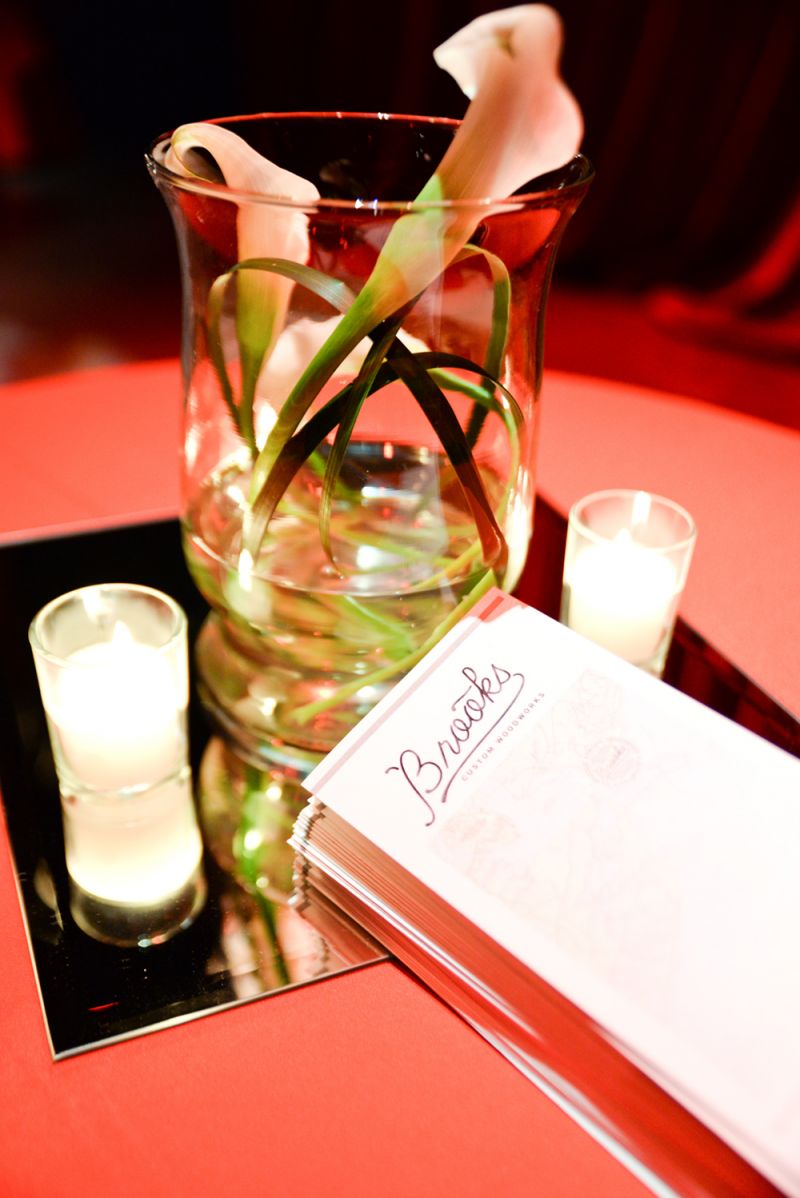 Fresh flowers graced tables during the cocktail hour.