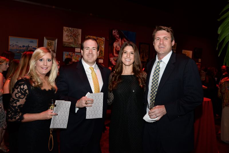 Elizabeth Burns, Blake Evans, and Ashley and James Cook