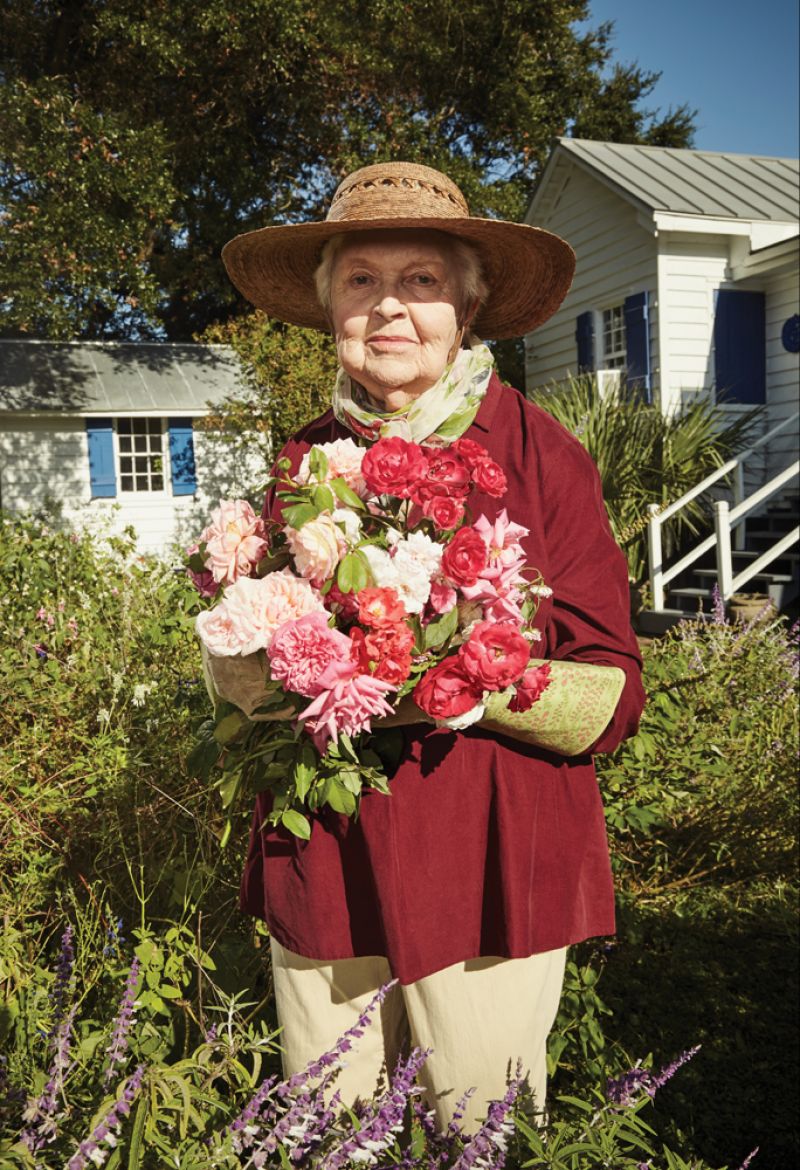 Ruth Knopf filled her Sullivan’s Island garden with antique roses, including the Noisettes that she helped save from local extinction. Her contributions to the field earned her a Great Rosarians of the World award in 2011.