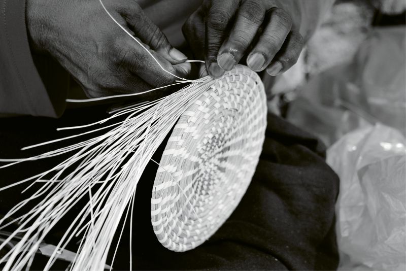 Sweetgrass Hand by Brittany Alston  {Amateur category} - A basket sewer on Meeting Street in March 2017
