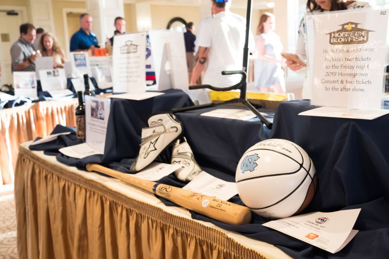 Among the auction items were signed sports memorabilia, concert and game tickets, dinners at favorite Charleston restaurants, and more.