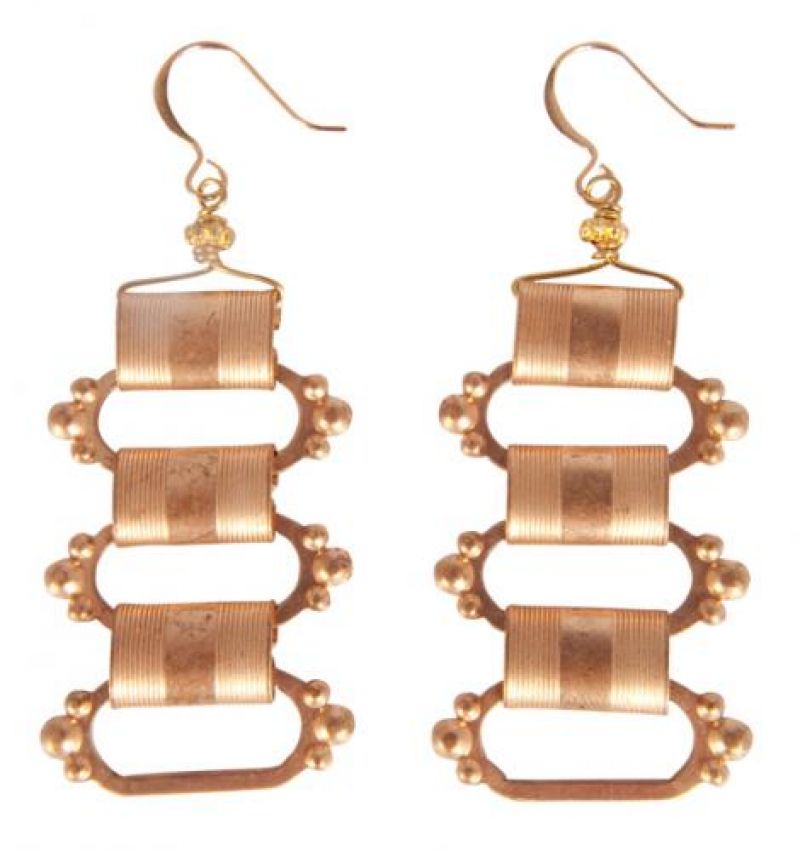 Circa-1940s Chanel vermeil chain-link earrings, $90 at Filigree by Heather Key Tiller photograph by Sophia Parker