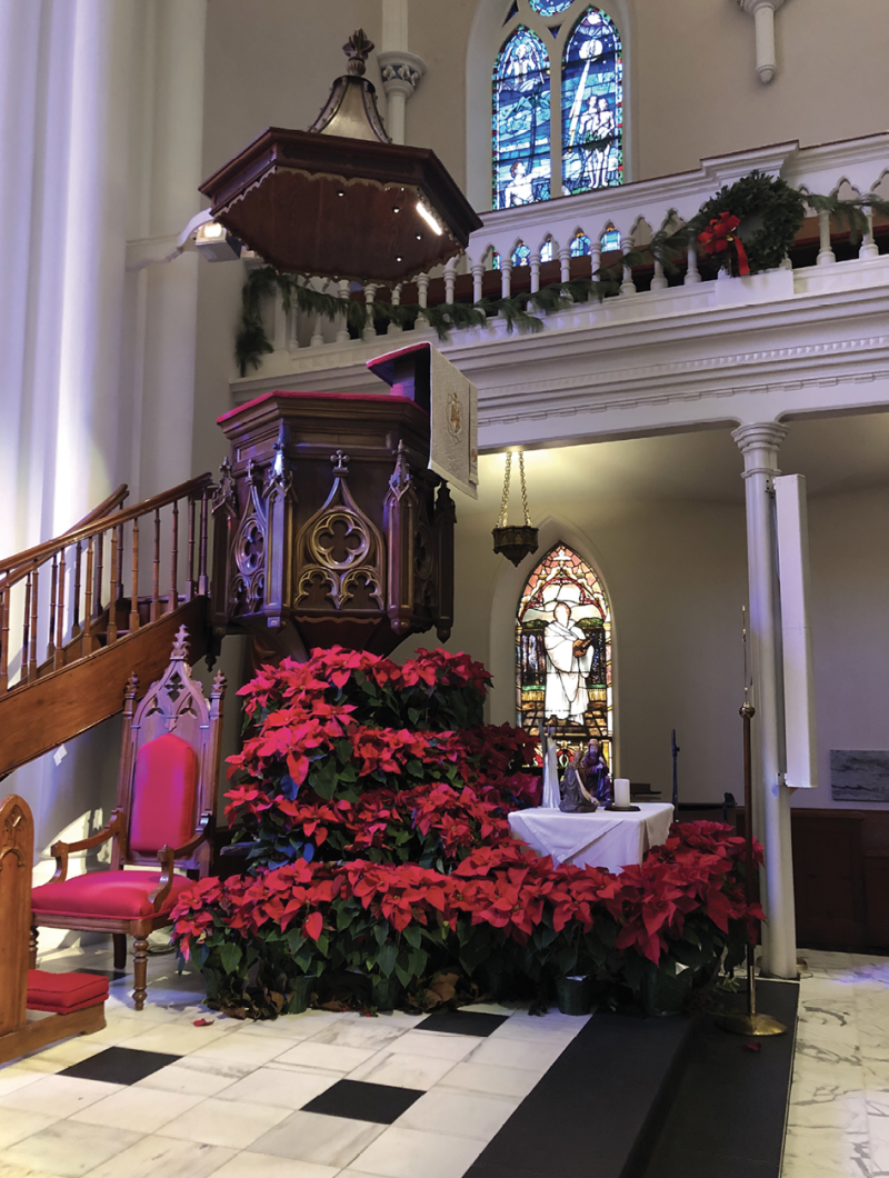 Poinsettias &amp; Pine Boughs: St. Michael’s Episcopal Church on Meeting Street