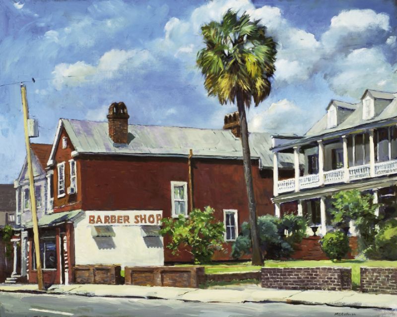 The Barber Shop, 1993, 28&quot; x 34&quot;, oil on canvas