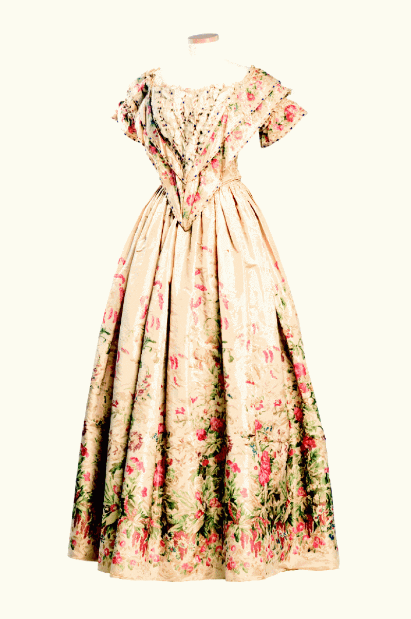 Circa-1850 Printed Silk