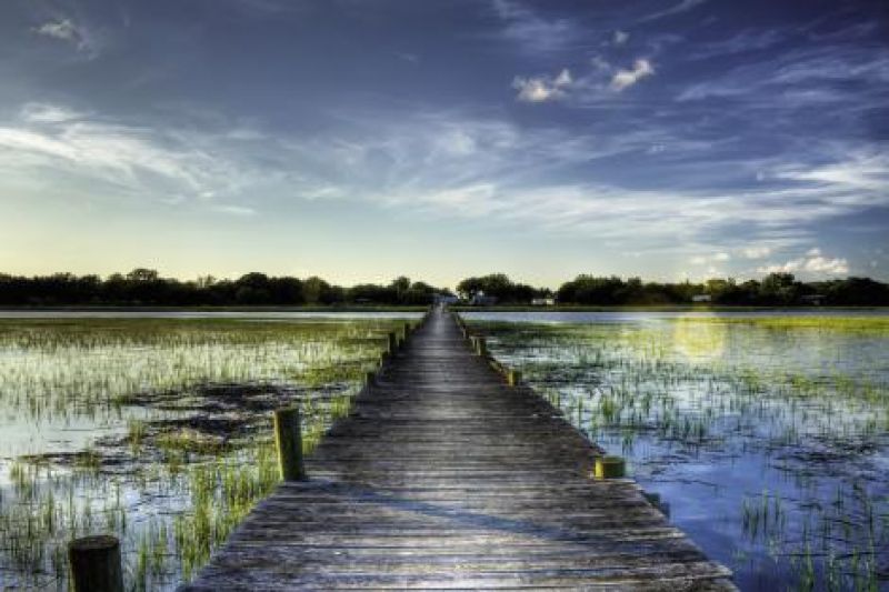 STEADFASTNESS: The scent of pluff mud signals we’re home, as do the steadfast cycles of the Lowcountry seasons—from steamy summers to the early hint of fall and the ever-present pulse of the tides (like the flood tide shown here at Sol Legare Dock off James Island).