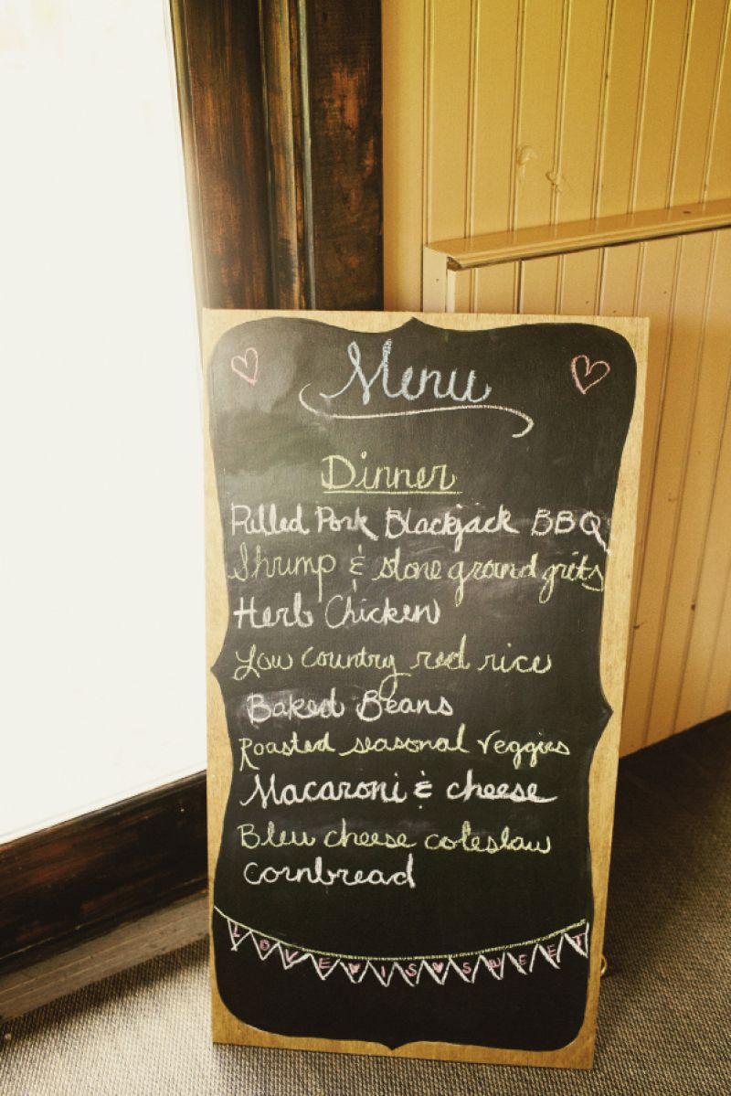 FINGER-LICKIN&#039; GOOD: Barbecue from Tidewater Catering suited the wedding&#039;s laid-back feel and introduced the couple&#039;s far-flung families to Southern fare.