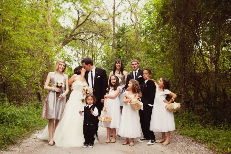 KIDS RULE: “Family is very important to us, and I didn&#039;t want to have a wedding where kids were excluded!” says Ashton. To help toward that end, she made activity bags just for them.