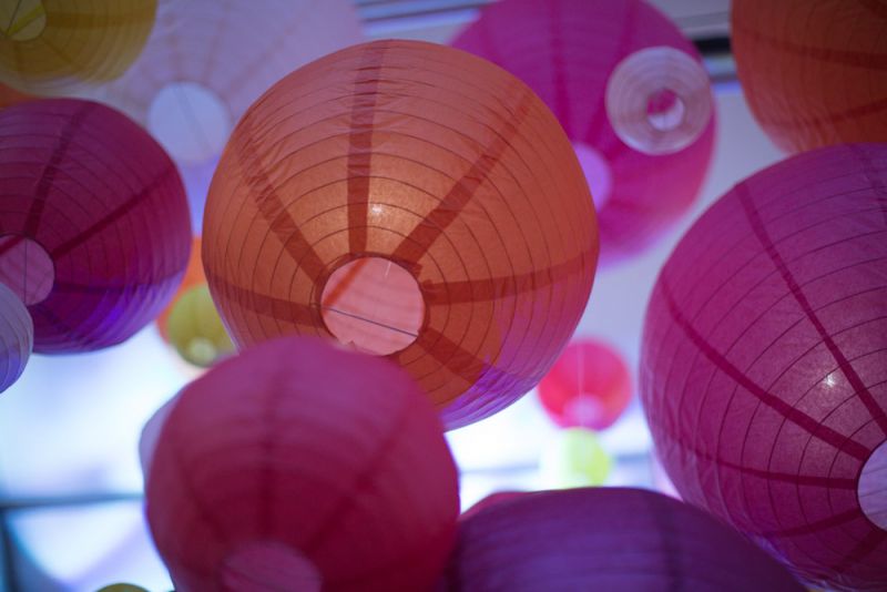 The Culinary Village tents were transformed with paper lanterns and colored lighting.