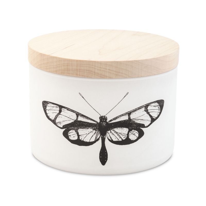 Abide A While citronella candle available in “Eucalyptus, Blossom, or Sea Salt,“ $49 at Abide A While