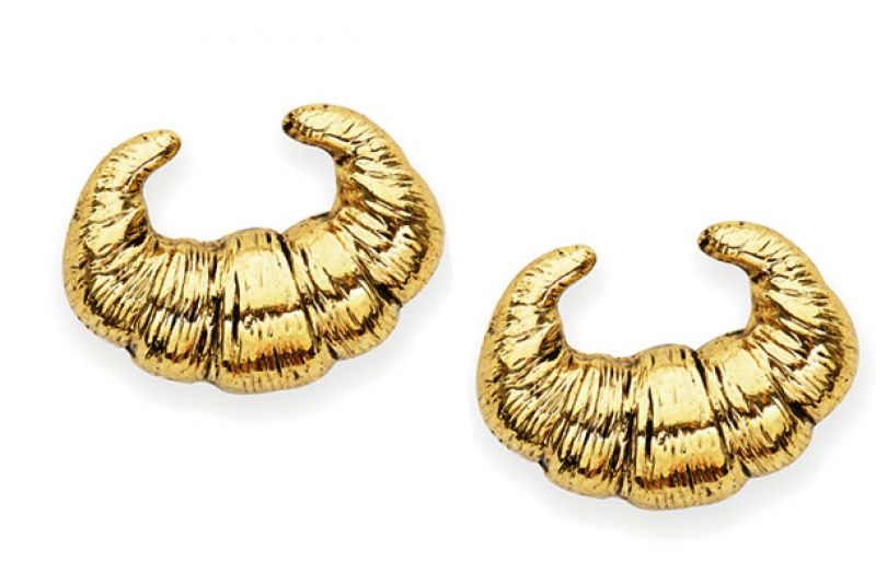 Candy Shop Vintage &quot;Croissant Earrings&quot; ($60)