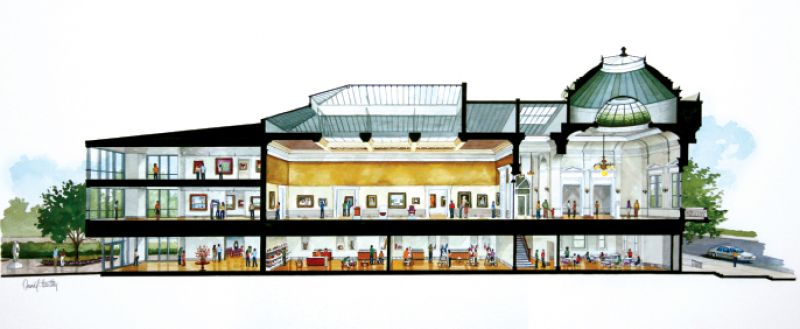Cross-section of the redesigned space