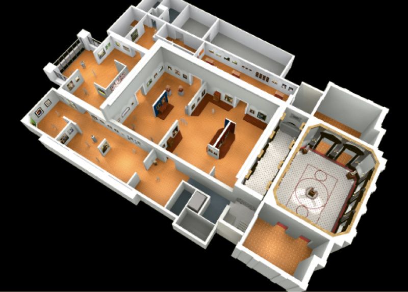 A digital rendering of the future second floor, which will “tell a visual narrative from the early history of Southern art through to current developments... in contemporary art” (above, right), according to Daly’s blog on the restoration.