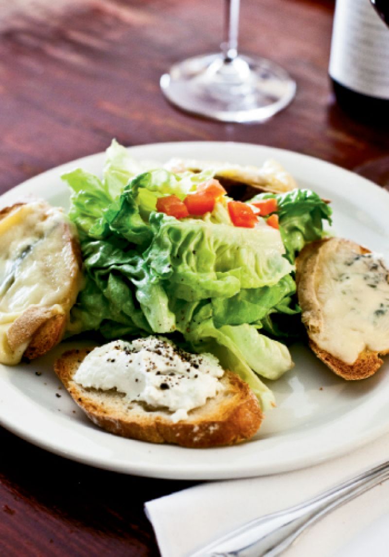 When making his vinaigrette, the chef prefers Maille Dijon, a bitey French mustard that’s available in most local groceries