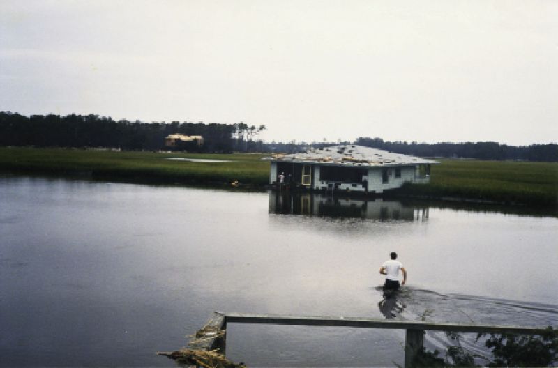 On Pawley’s Island, Dan Love waded out to his neighbor’s home, which had floated off its pilings. “All the pictures were still hanging, the china was in the cabinets—virtually nothing was broken,” he said.
