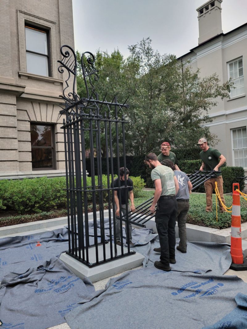 ACBA blacksmithing students helped produce and install artist Fred Wilson’s Omniscience sculpture at the Gibbes Museum of Art last year.