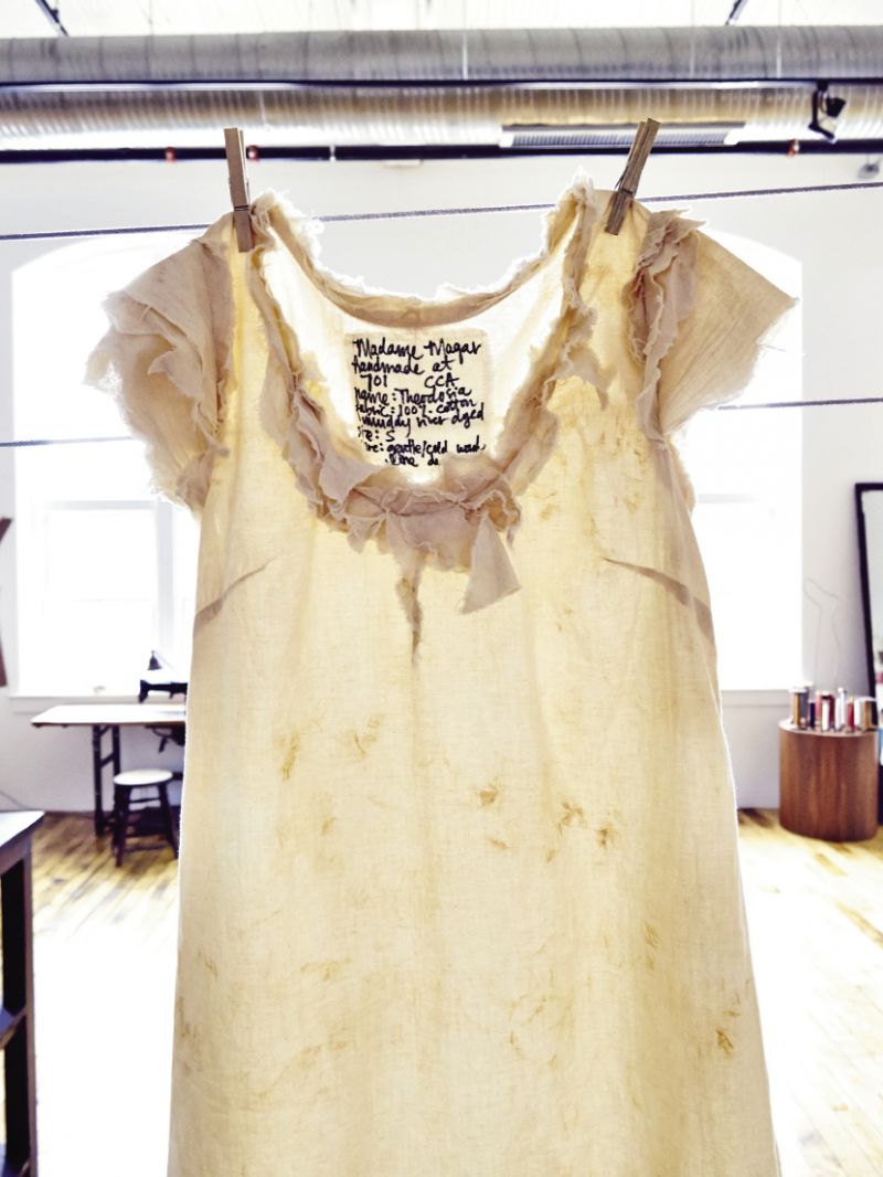 In addition to her hats, Leigh Magar is now meshing art and fashion with her Madame Magar line of frocks. Her latest collection is on exhibit at the 701 Center for Contemporary Art in Columbia.