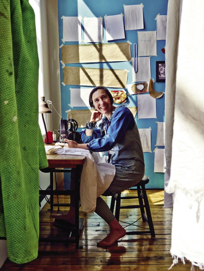 In addition to her hats, Leigh Magar is now meshing art and fashion with her Madame Magar line of frocks. Her latest collection is on exhibit at the 701 Center for Contemporary Art in Columbia.