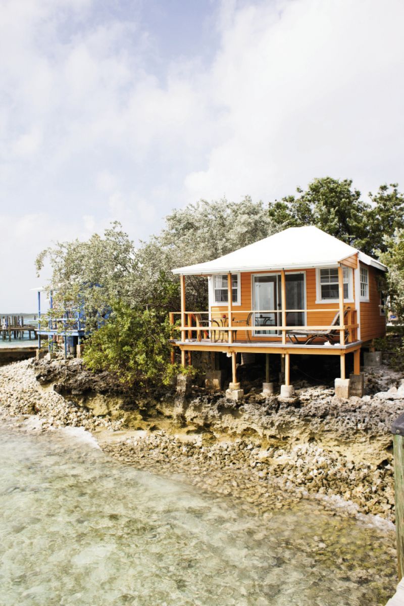 One of the club’s colorful cottages for rent.
