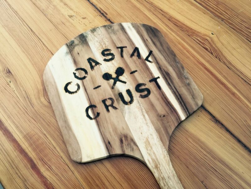 Personalized Peel Piesner brands the Coastal Crust logo into the peels they use to transport pizzas. $19.50 at mugnaini.com