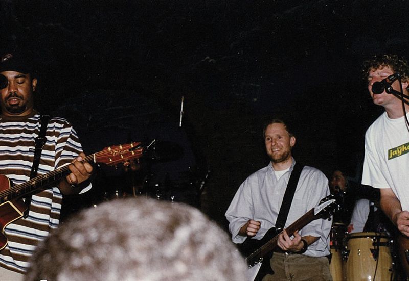 Wadley sits in with Hootie &amp; the Blowfish; Darius Rucker, Mark Bryan, and the band were regulars at the Farm in the 1990s.