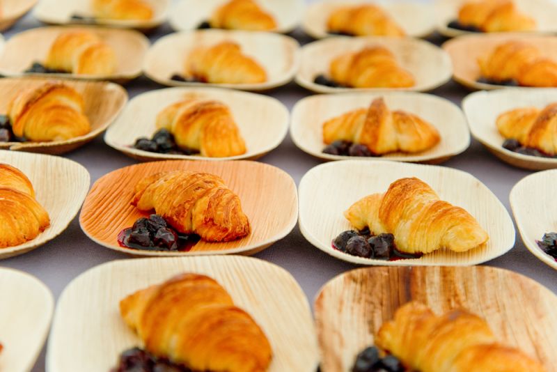 Vanilla Bean Pastry Company served delectable croissants with blueberry compote.