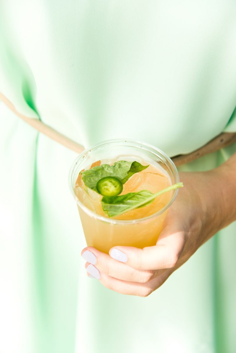 The MacIntosh served a cocktail called “Officer‘s Badge” topped with fresh basil and  jalapeño.