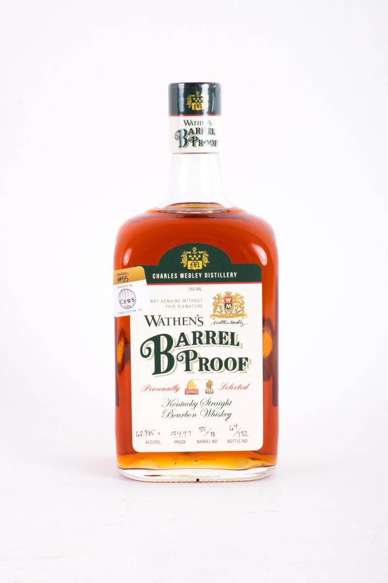 Wathen&#039;s “Barrel Proof“ Kentucky straight bourbon whiskey, $80 at Bottles Mount Pleasant