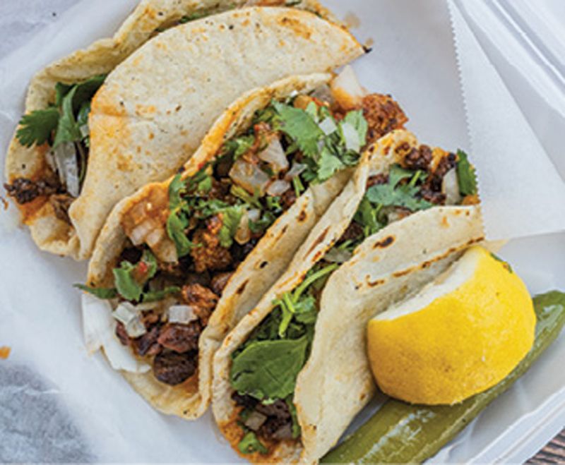 Dining Out:  “I love Mexican food. I always get carne asada tacos, but the Mexican way from Torres Superettes with just onion, cilantro, and a little lime.”