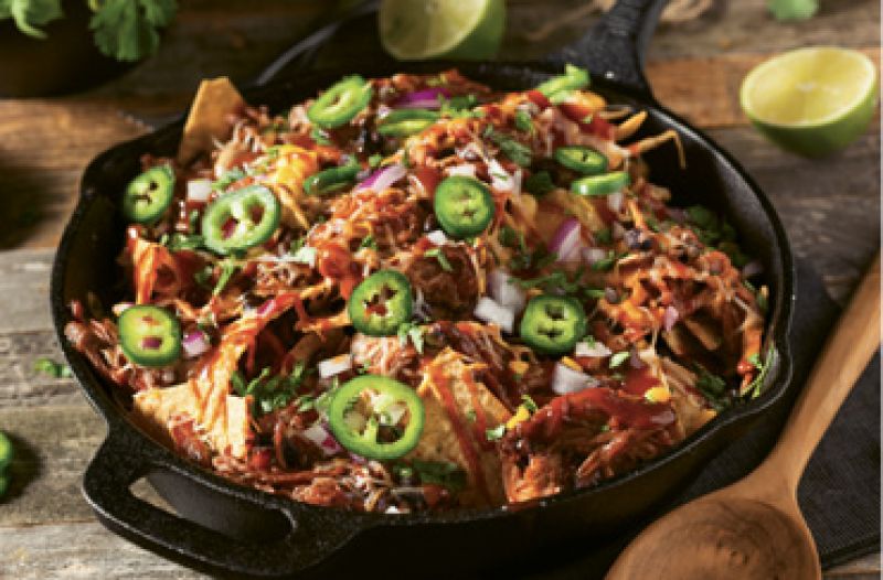 Late night bites: “Nachos, with whatever’s around the house. I’ll throw in pickles or get weird and go barbecue-style.”