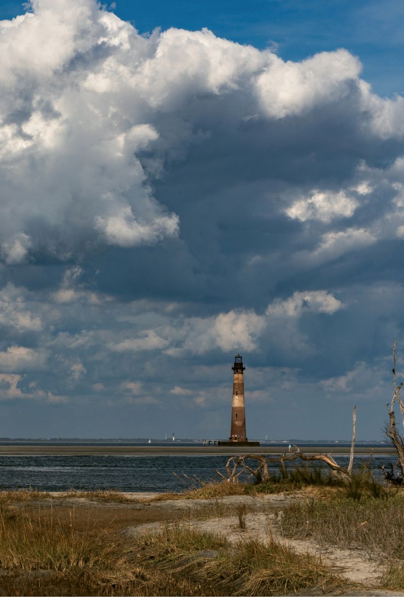 Located at the northeastern tip of Folly, the Charleston County Parks-maintained Lighthouse Inlet Heritage Preserve is a great vantage point for viewing the Morris Island Lighthouse.